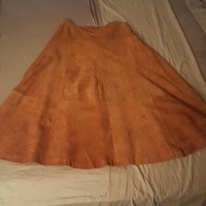 Camel Velvet Skirt