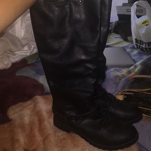 Knee high black boots