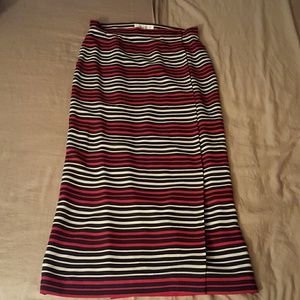 Chaus Red Black And White Skirt