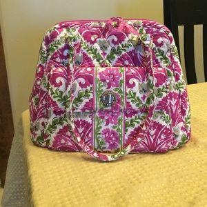 Vera Bradley turn lock satchel in julep tulip.