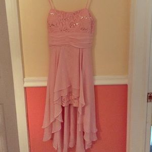 Beautiful pink hi-low dress,only worn once!