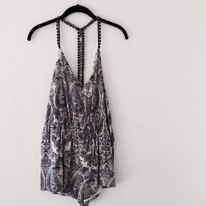 Urban Outfitters T-Back Purple Print Romper 💜