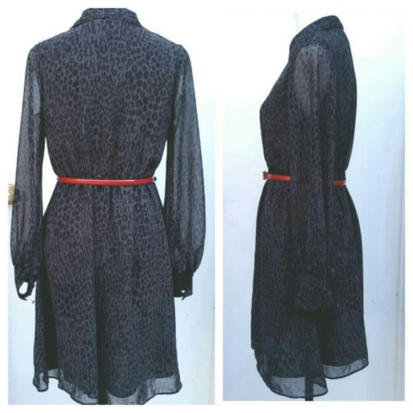 🌻HP🌻Leopard Print Shirt Dress - Picture 3 of 4