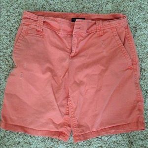 Coral Bermuda shorts