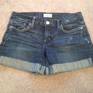 Dark wash shorts