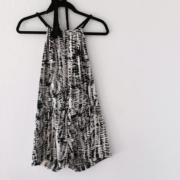 Filthy Mouth Clothing B&W Halter Romper ❤️