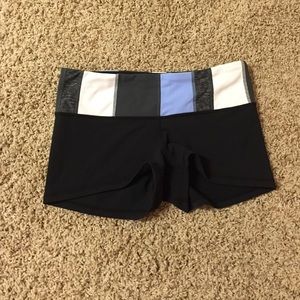 Brand new blue, grey, and white Lulu Lemon shorts