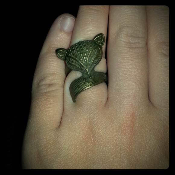 Bronze colored fox ring