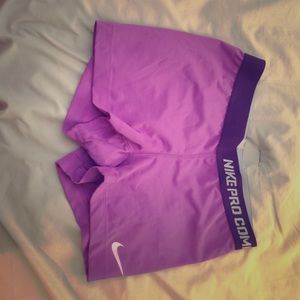 Nike pro combat shorts! Purple!