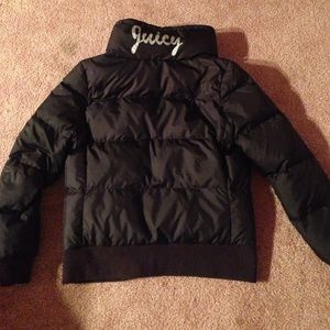 JC black down puffer coat