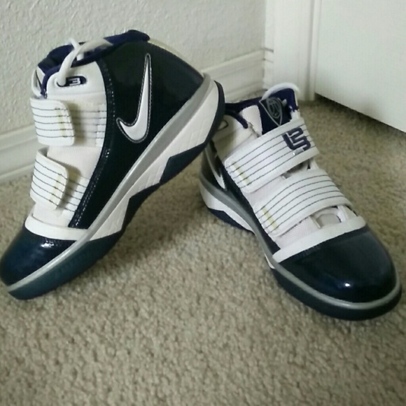 Blue and White Nike Lebrons(RARE) - Picture 3 of 4
