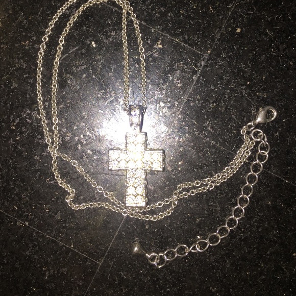 Swarvoski crystal cross necklace