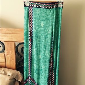 Light blue/ green maxi skirt