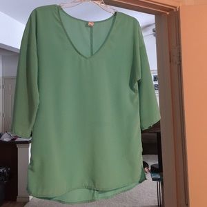 Mint green blouse