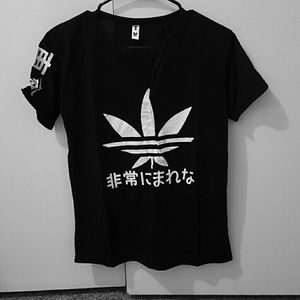 NWOT black Japanese  Adidas top