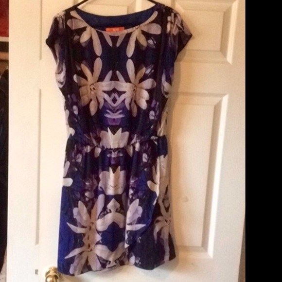 Very nice floral party dress. Purple and blue