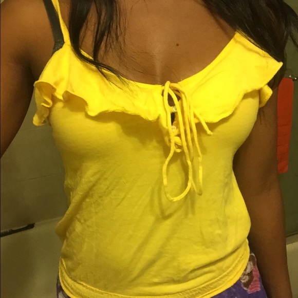 Flirty Yellow Tank Top
