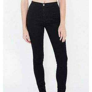 black high waisted american apparel easy jeans