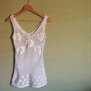 FREE PEOPLE crochet tank