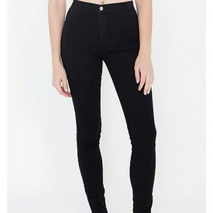 black high waisted american apparel easy jeans
