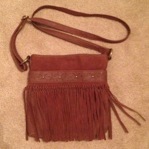 Cross body fringe bag
