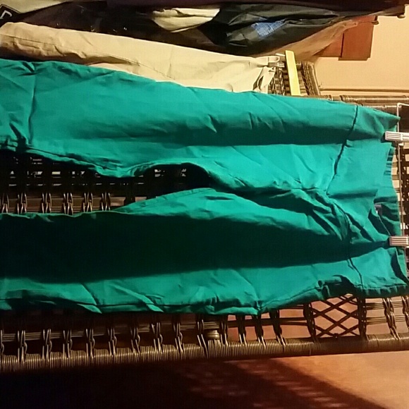 Teal stretchy pants