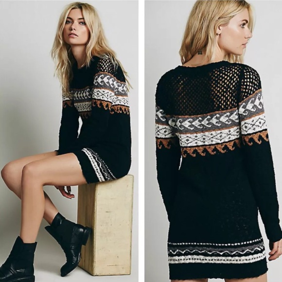 Free People Sweaters - Sale❗️ Free People Tunic Sweater Boho Mini Dress