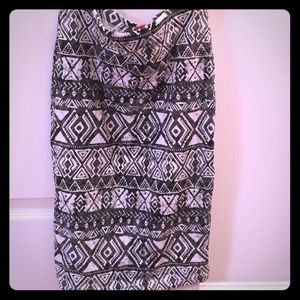 Tribal midi skirt