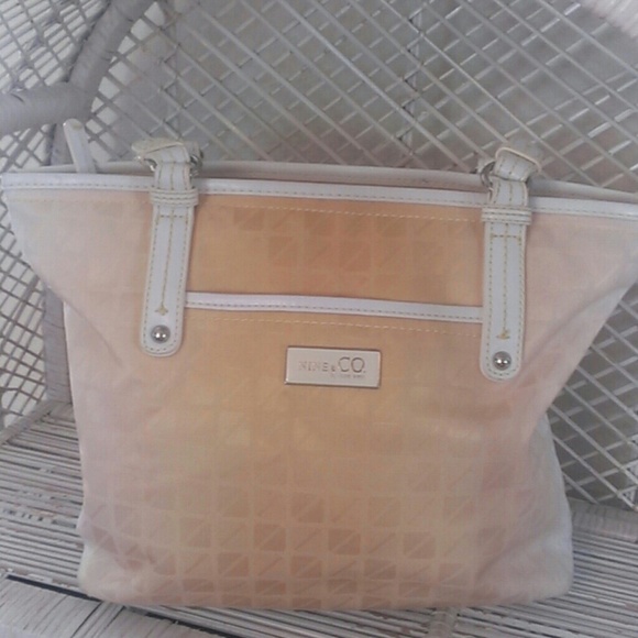 Gold and White Shaded Nine & Co Satchel