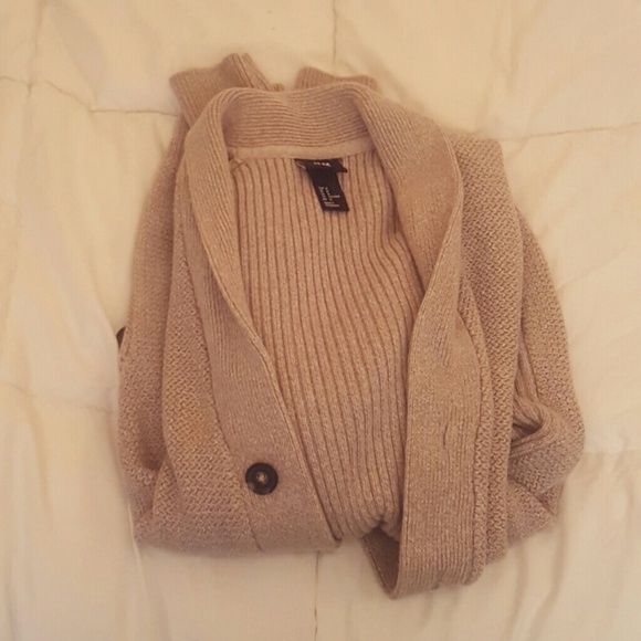 Tan long cardigan