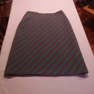 J.Crew wool print skirt