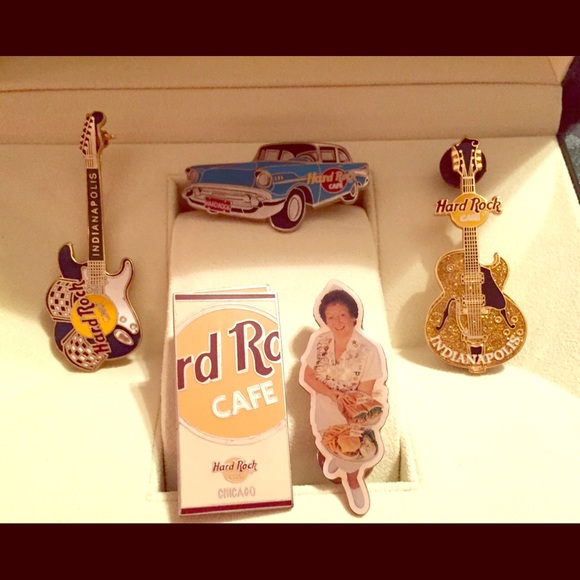 Five Collectible "Hardrock Cafe" Pins