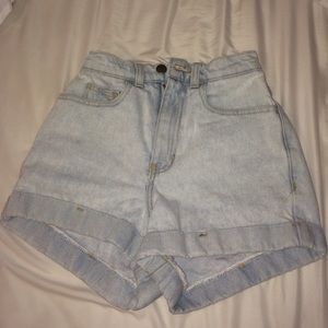 High-Waist Jean Cuff Short (American Apparel)