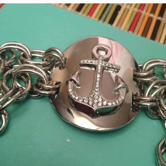Heavy weight chain link nautical anchor bracelet - Picture 2 of 2
