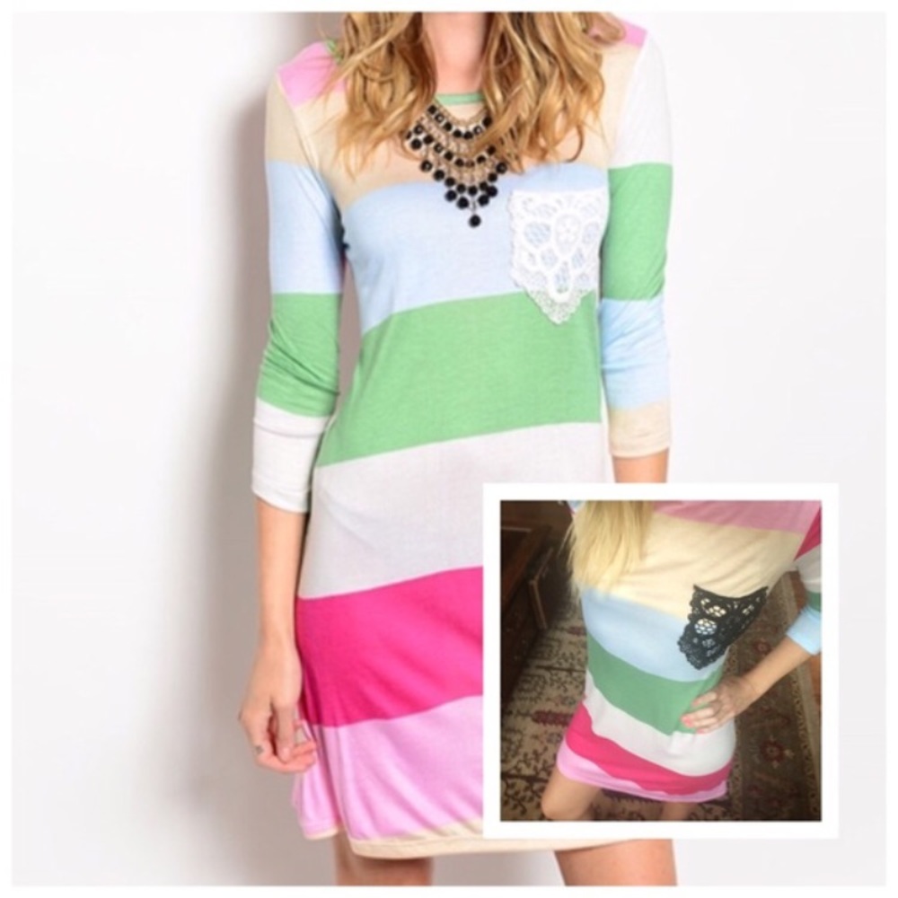 Adorable tri colored tunic top - Picture 3 of 3
