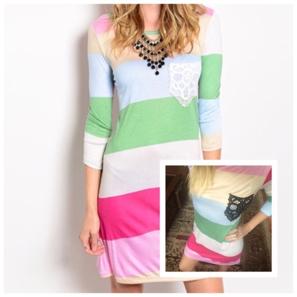 Adorable tri colored tunic top - Picture 3 of 3