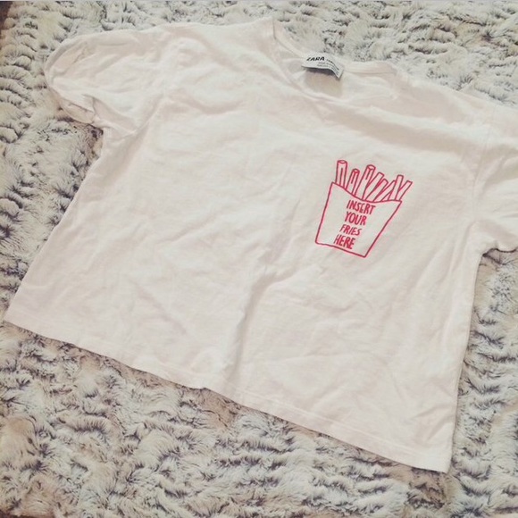 ZARA "Insert Fries Here" crop top