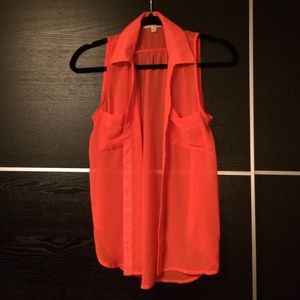 Bright neon orange shirt