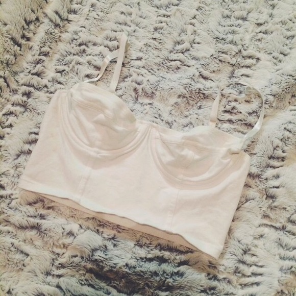 AA white bustier top
