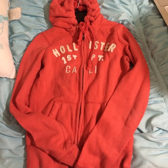 Orange Hollister hoodie
