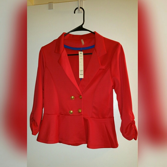 Red flare bottom Blazer
