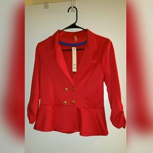Red flare bottom Blazer