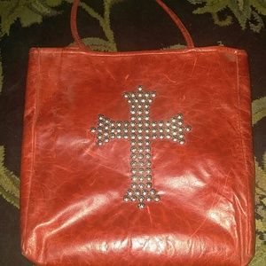 New Red Leather KurtMen design handbag