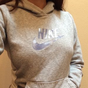 Nike light grey hoodie