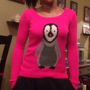 Cute penguin knit long sleeve