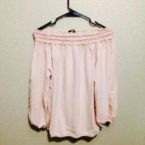 Pink off shoulder blouse