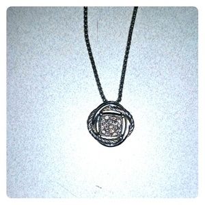 David Yurman Diamond infinity pendant necklace