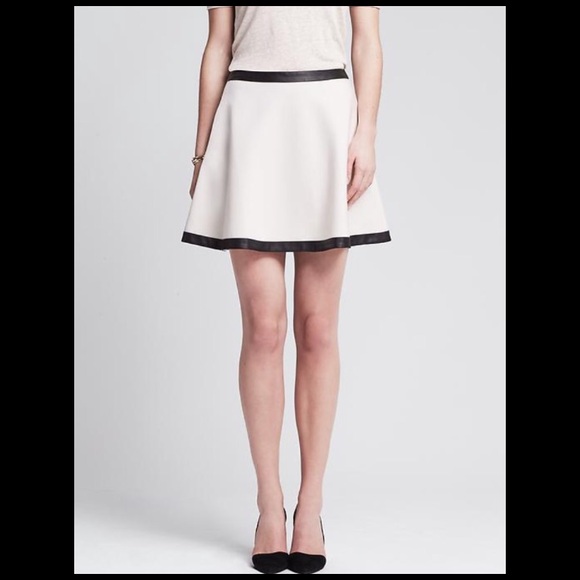 Banana Republic Faux - Leather Trim Full Skirt