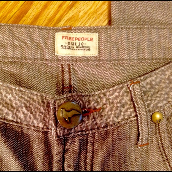 ✌🏻️🌻Free People Herring Bone Pants Sz. 30 - Picture 4 of 4
