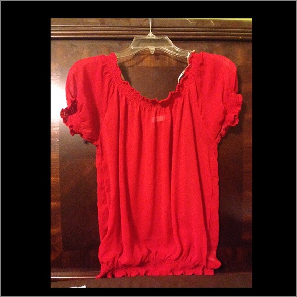 Red Peasant Top